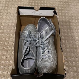 Converse Shimmering Silver Sneakers